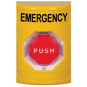 STI SS2209EM-EN Stopper Station – Yellow – Push and Turn – Illumination - Emergency Label